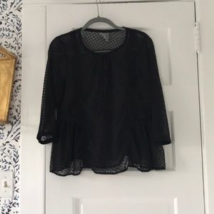 Anthropologie Black Blouse